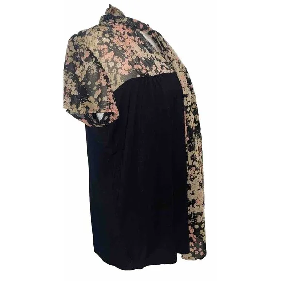 Anthropologie x Tiny Floral Blouse Small EUC. LTOP666 - Picture 3 of 5